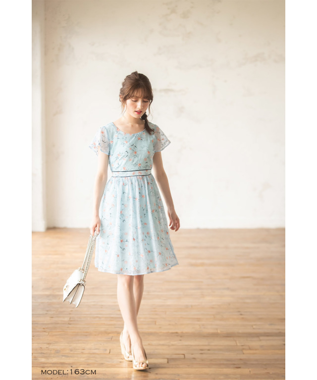 apolina アポリナ 刺繍 ワンピース Apolina 刺繍入り長袖