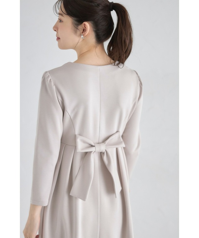 tocco closet 後ろリボンウエストタックワンピース　早い者勝ち 後ろリボン付きウエストタックカットワンピース