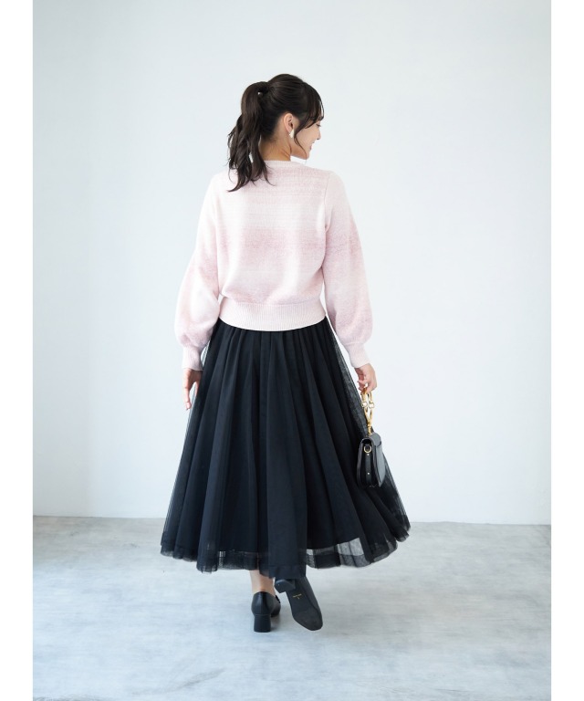 KKmama❤︎　DRESCCO 　グラデーションパープルオーガンジ　120 子供ドレス|子供ドレスならグラデーションパープルオーガンジー