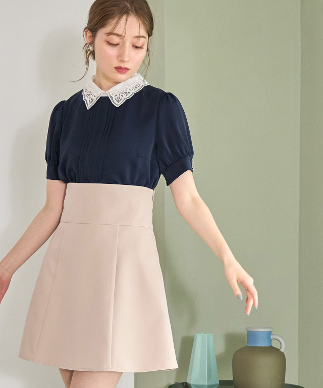 【セリーヌ】トラペーズ ミニスカート カッコ可愛く決まる☆ 上品で可愛い》【CELINE】トラペーズ ミニスカート