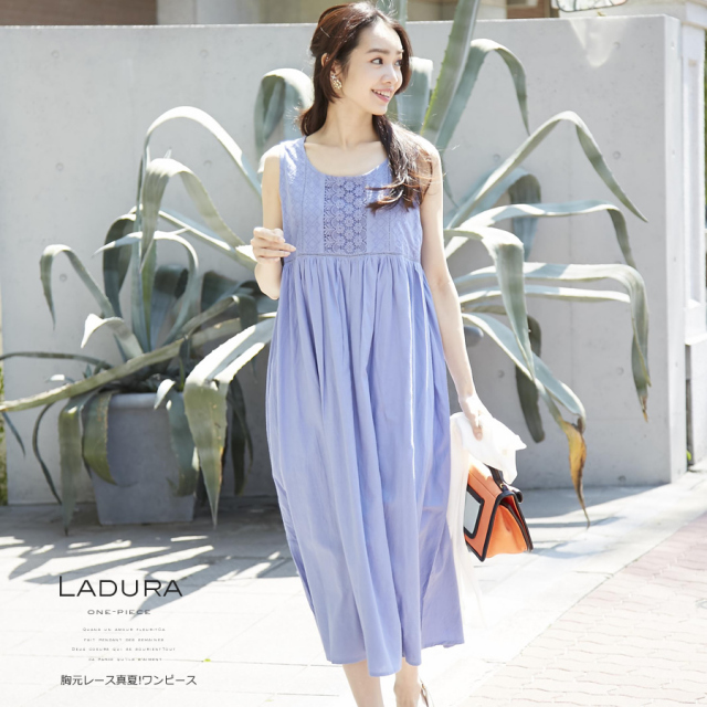 胸元レース真夏 ワンピース Ladura ラデューラ 16 Tocco Closet Collection Sale品につき返品 交換 キャンセル 配送日指定不可
