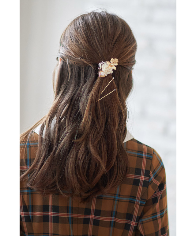 引き揃え糸 暖かい ヘアクリップset①
