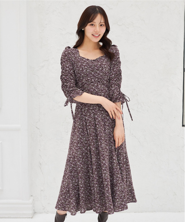 drewdrew’s gift 鳥骨X線写真　プリント　紫　ワンピース CROCHET LACE ANGEL WING DRESS (BLACK x BLUE) – MAJOH