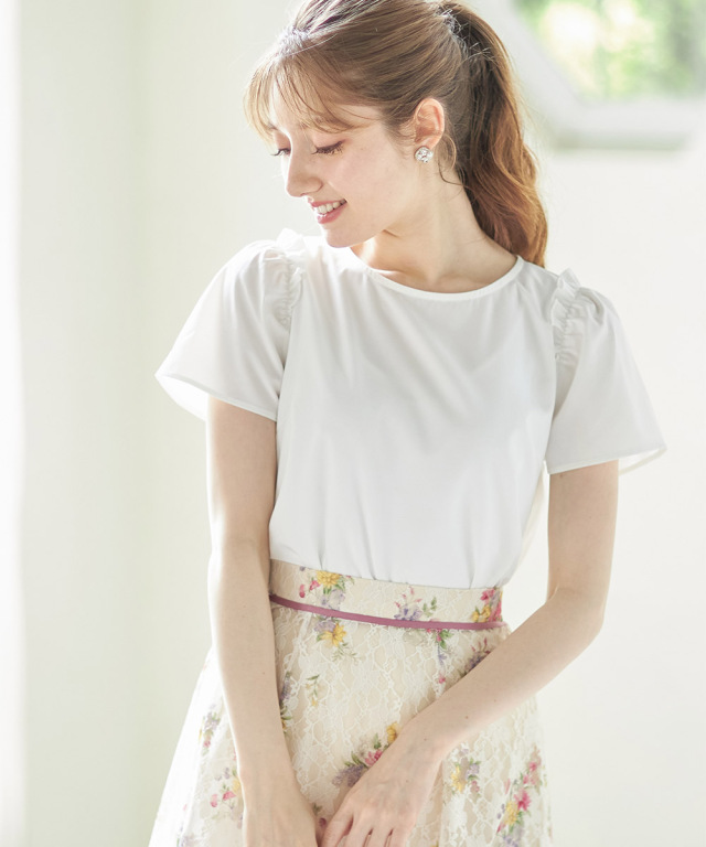 SACRA フリルブラウス 新品未使用品/吊り下げタグ付き/試着歴