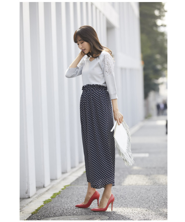 いちご様★ツモリチサト　スワン柄ガウチョパンツ いちご様☆ツモリチサトスワン柄ガウチョパンツ