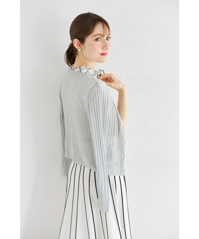 極美品✨ 2万 tumugu: ラムウールラグランニットカーディガン スリット tumugu ツムグ コットン ランダムリブ ニット カーディガン