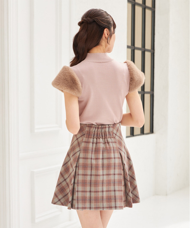 インナーパンツ付きチェックミニスカート