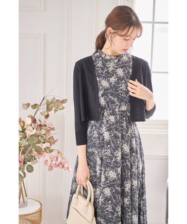 フラワーレース切り替えボレロ