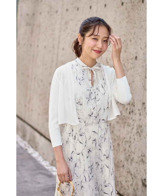 フラワーレース切り替えボレロ