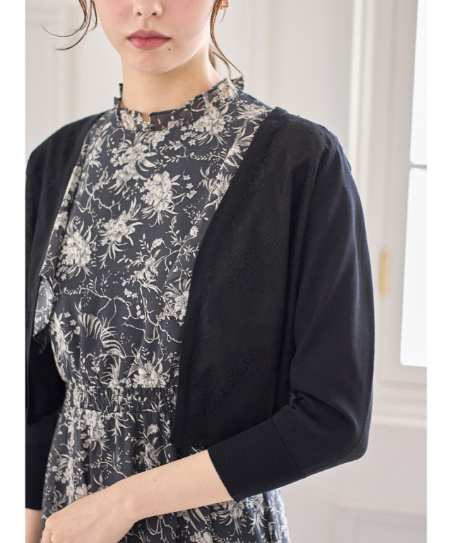 フラワーレース切り替えボレロ