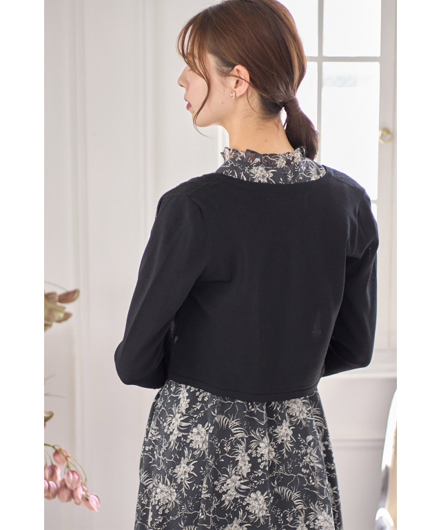 フラワーレース切り替えボレロ