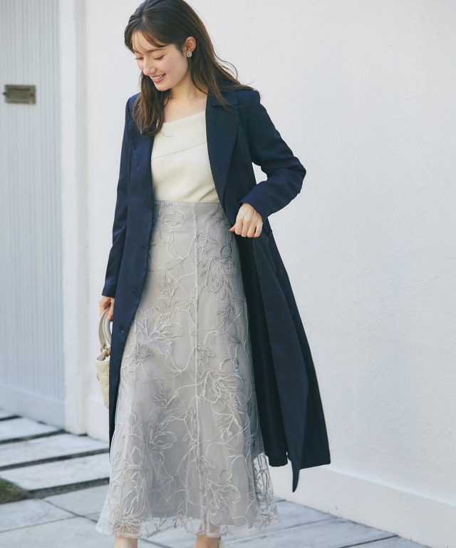 ELIE TAHARI カットワークレース コットンスカート 0 ELIE TAHARI カットワークレース コットンスカート 0
