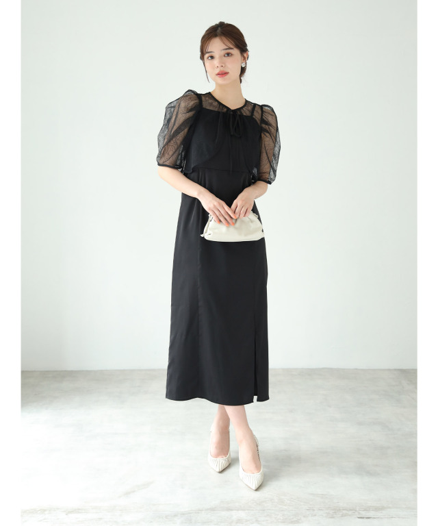 bobon21 リボンキャミワンピース リボンショートボレロ M セット レディフラワーボレロ×キャミワンピースSET