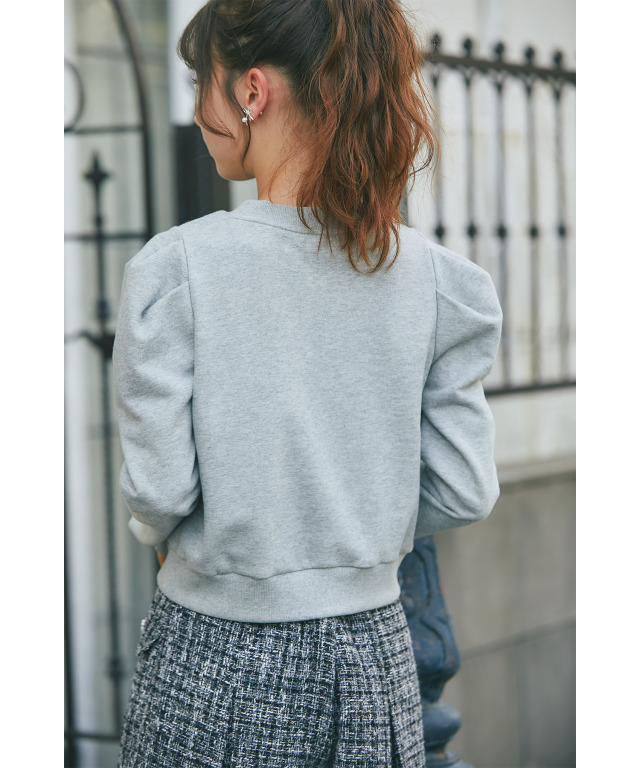 時間19時まで値下げ【美品】ドゥロワー コットン吊り裏毛クルーネックプルオーバー コットン吊り裏毛クルーネックプルオーバー