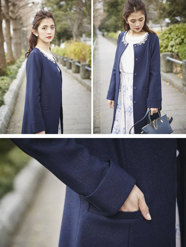 きらめくビジューでクラシカルに気取るスプリングコート 4月13日 木 再販 Mastria マストリア Tocco Closet 17