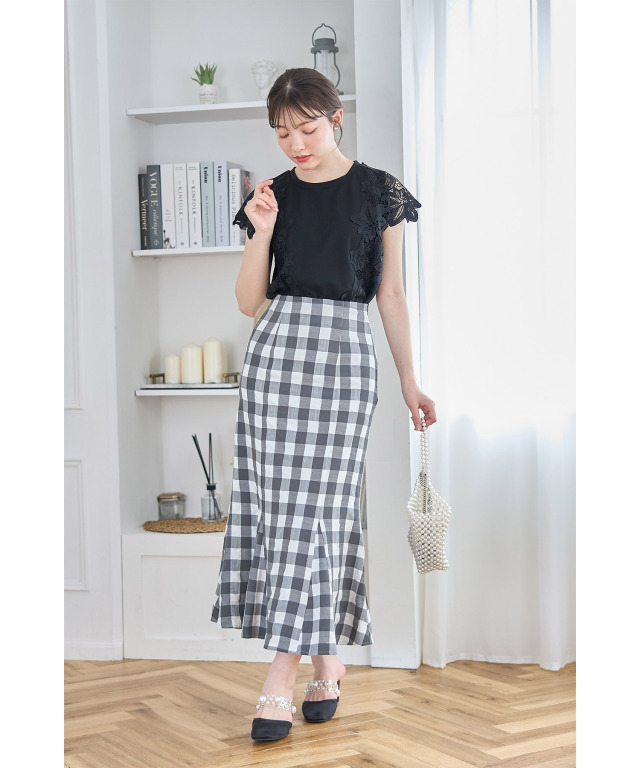 ちえぞう 様【MONiLE】モニーレ タフタギンガムチェックロングスカート
