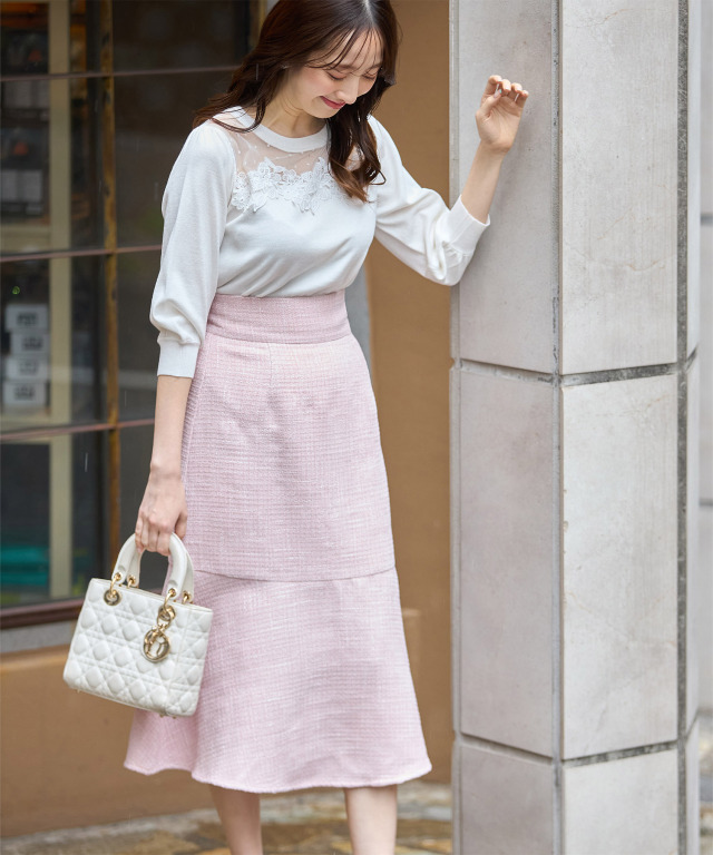 25A★キラめくお洒落さ♪【CHANEL】スカート グリッターツイード 25A☆キラめくお洒落さ♪【CHANEL】スカート グリッターツイード