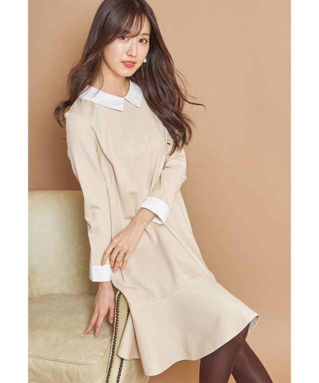 ドンルサロンワンピースとつけ襟セット （ワンピース・サロペット  