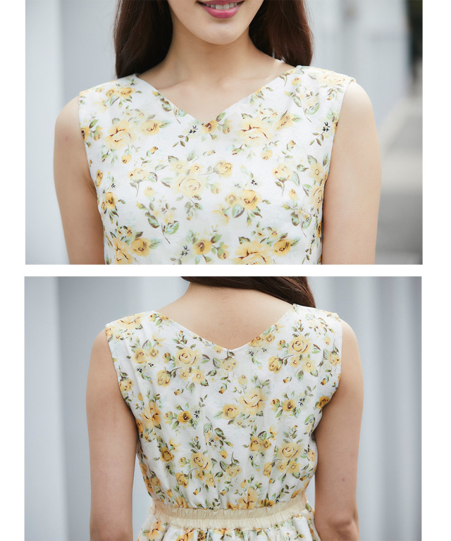 TOCCA フラワープリント ノースリーブ ワンピース サイズ2