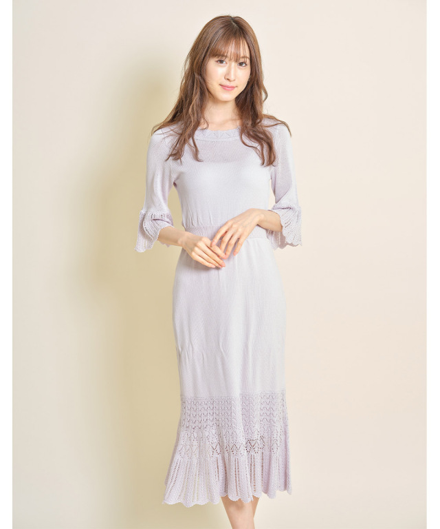 美品 FUGAFUGA フーガフーガ ワンピース ブルー系 FREE ブロック  