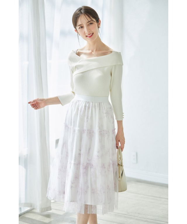 UNITED TOKYO☆ティアードチュールチノスカート☆レースフリル UNITED  