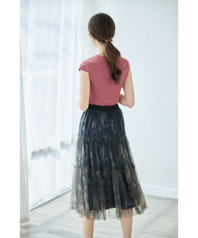 最終値下げ web 完売品rosarymoon フラワープリーツスカート  