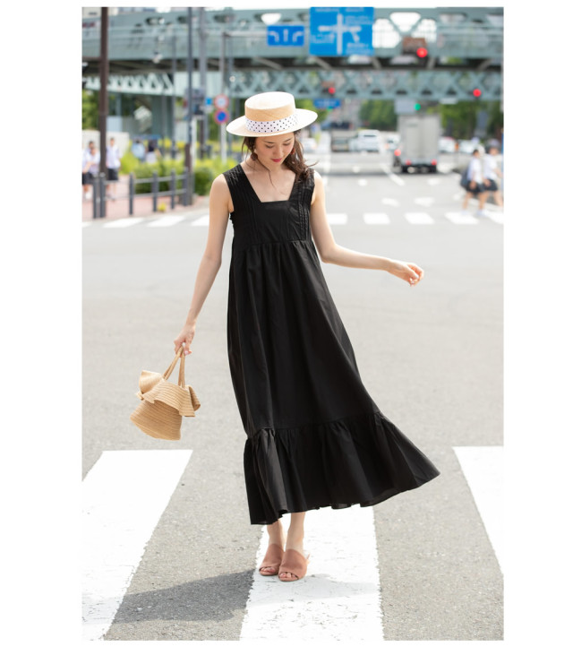 コットンリネンボリュームマキシワンピース 【oriant オリアント  