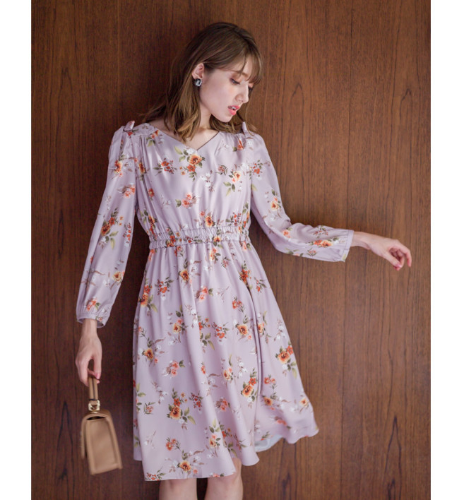 未使用アプワイザーリッシェ◼️カラープリントワンピース1◼️ピンク  