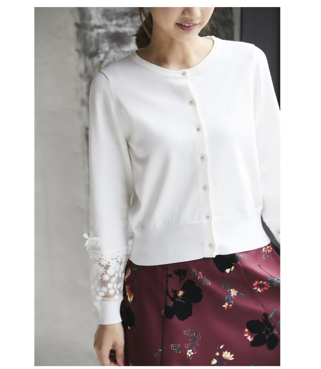 新品　t.b　センソユニコ　パワーネット　Aライン　ドット　7分袖　カーディガン セール】センソユニコ Sensounico POINTLIGNE High Twist Cotton