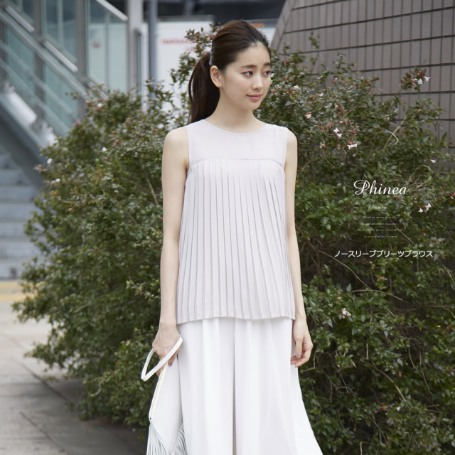 ノースリーブプリーツブラウス 【phinea フィネア】 2016 tocco closet 