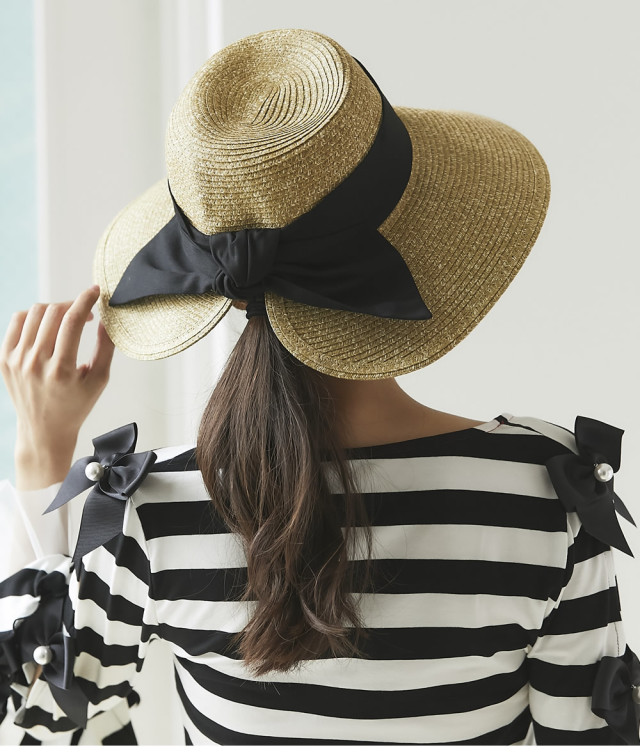 7月27日スタート スペシャルプライス ポニーテールができるリボン付きuvカットペーパーハット Poemel ポエミル Tocco Closet トッコクローゼット Collection Sale品につき返品 交換 キャンセル 配送日指定不可 ラッピング不可
