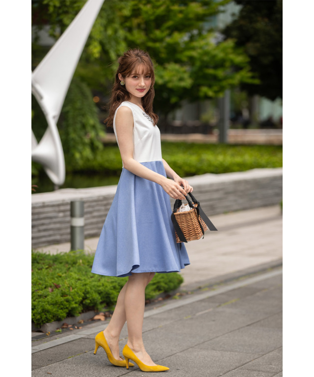 全ての Nakkiさま専用 Yokochan ピンク ビジュー付き ワンピース クリアランスセール