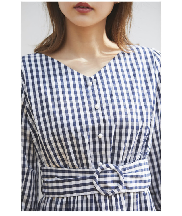 ベルト付きパール釦ギンガムチェックティアードマキシワンピース 【rakate ラケート】 tocco closet(トッコクローゼット) Collection ベルト付きパール釦ギンガムチェックティアードマキシワンピース 【rakate ラケート】 tocco closet(トッコクローゼット) Collection