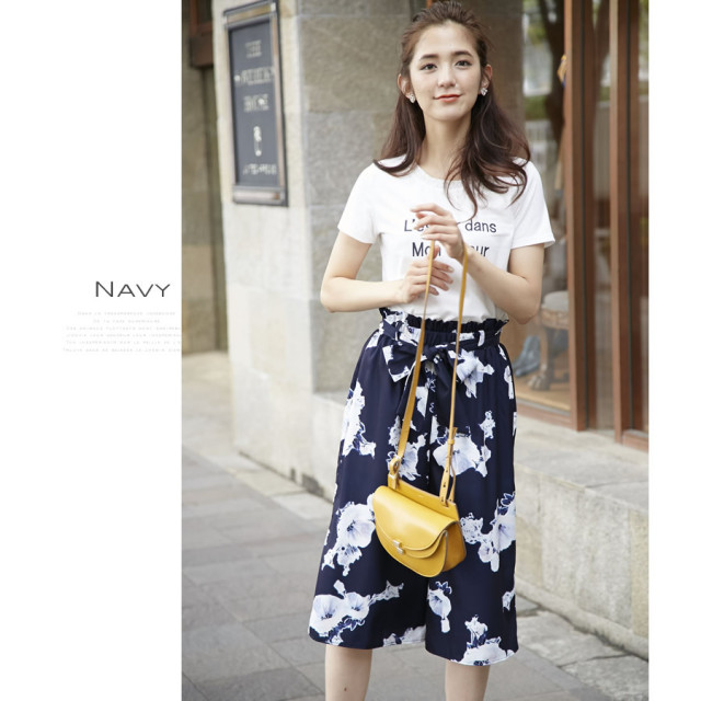 大人フラワーガウチョパンツ Raliane ラリーネ 16 Tocco Closet Collection