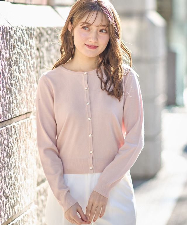(取寄) メイドウェル レディース クルー ネック カーディガン コージー リブ Madewell フラワーモチーフ釦クルーネック透かし編みカーディガン