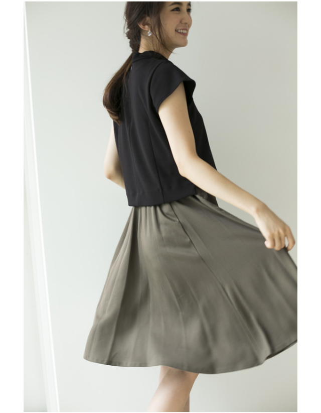 ボトルネック半袖トップス ノースリーブワンピースセット Ricaid リケード 15 Autumn Collection