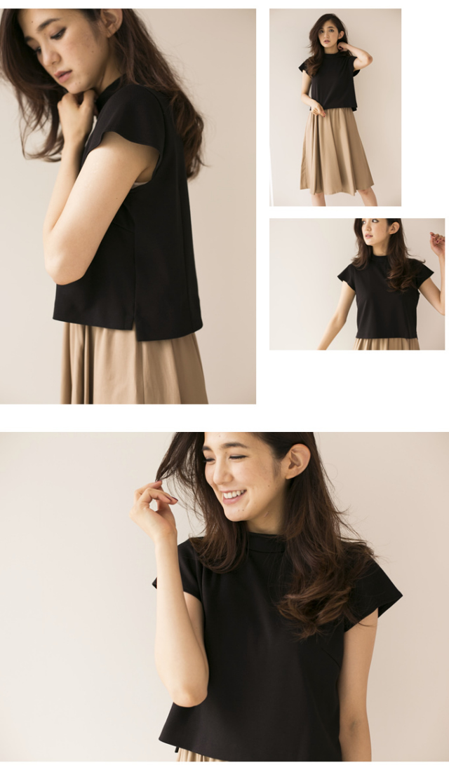 ボトルネック半袖トップス ノースリーブワンピースセット Ricaid リケード 15 Autumn Collection