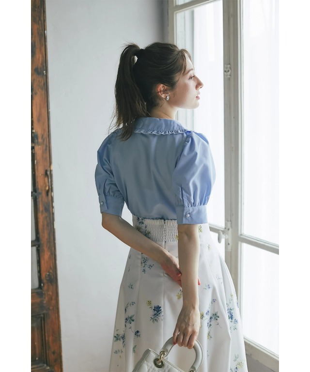 tk♡ 配色メロウフリルブラウス