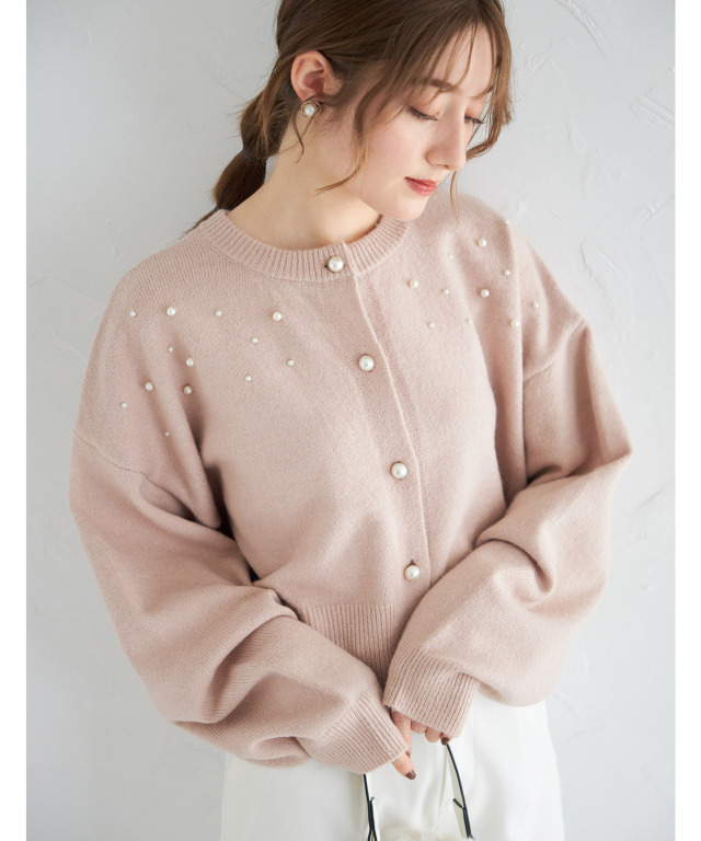 ルネ♡双子パール カーディガン 極美品♡ルネ♡双子パール  