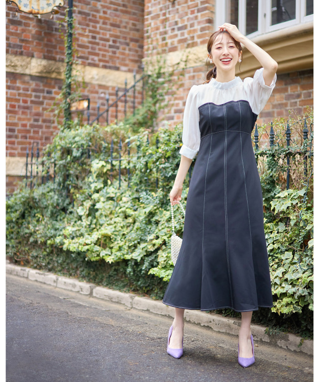 OBLI／リボングログランドッキングワンピース リボンワンピース | DRESS | OBLI