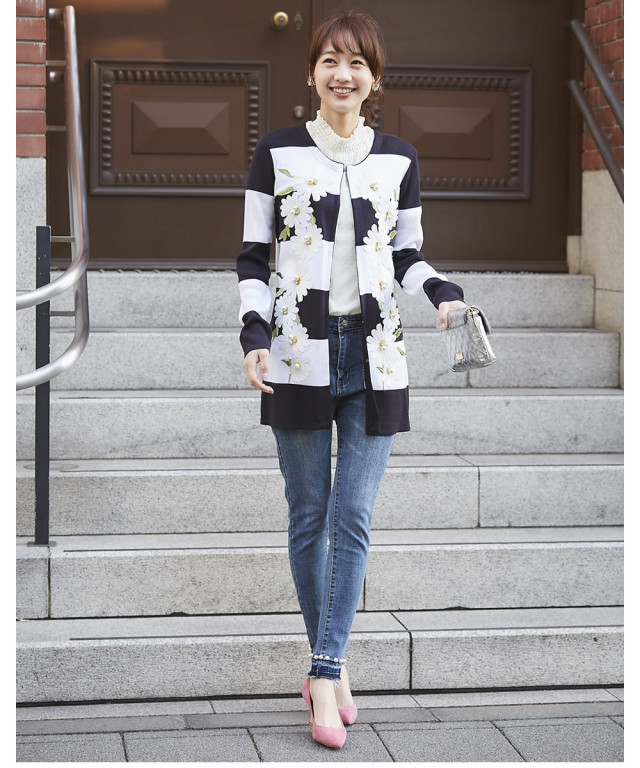 Rose cable cardigan knit – Riu