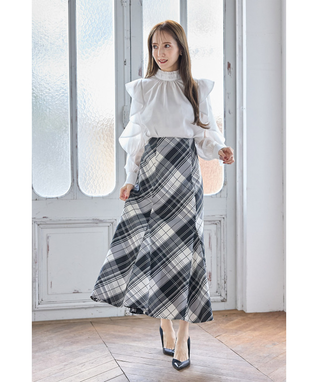 CFIERCE 2024WW チェック柄　スカートパンツ Chick スカート CHECK SKIRT / チェック柄スカートパンツ