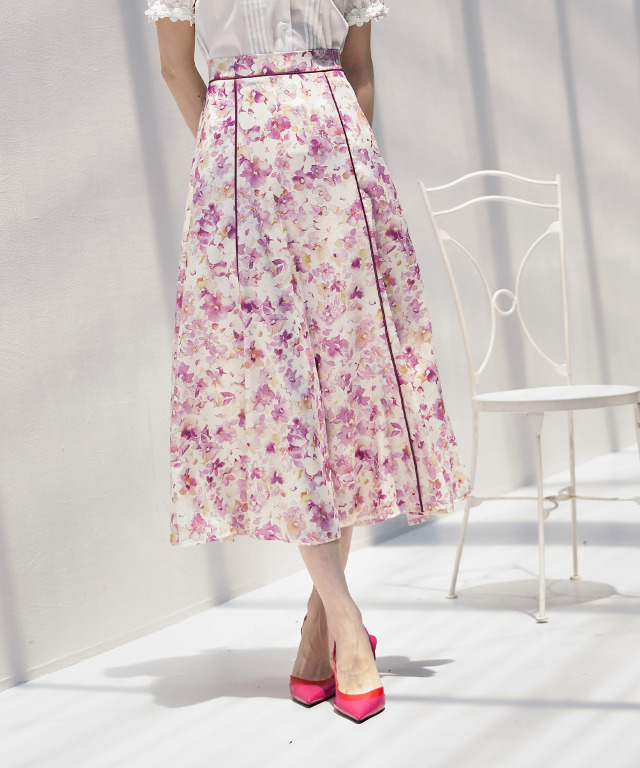 ★GRACE U★日本未入荷★Tessa Puff Top +Tessa Flare Skirt Tessa Flare Skirt (Cream) - GRACE U