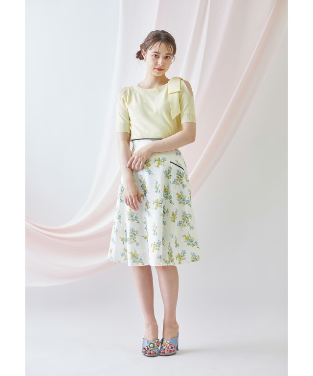 Apuweiser-riche オープンショルダーミニニットアップ