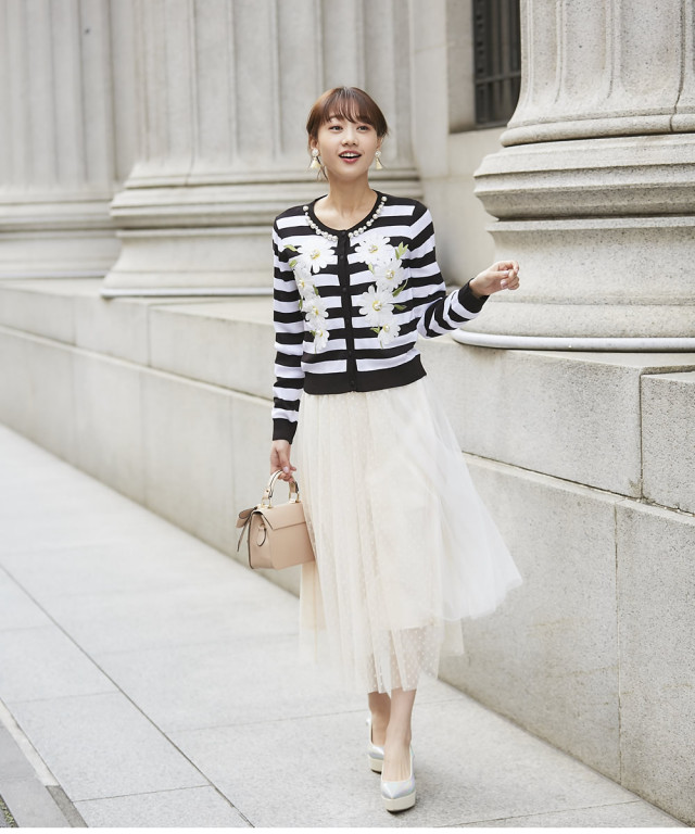 ワンダフルワールド♥金魚柄ちりめんブラウス＆スカートとニット3点  