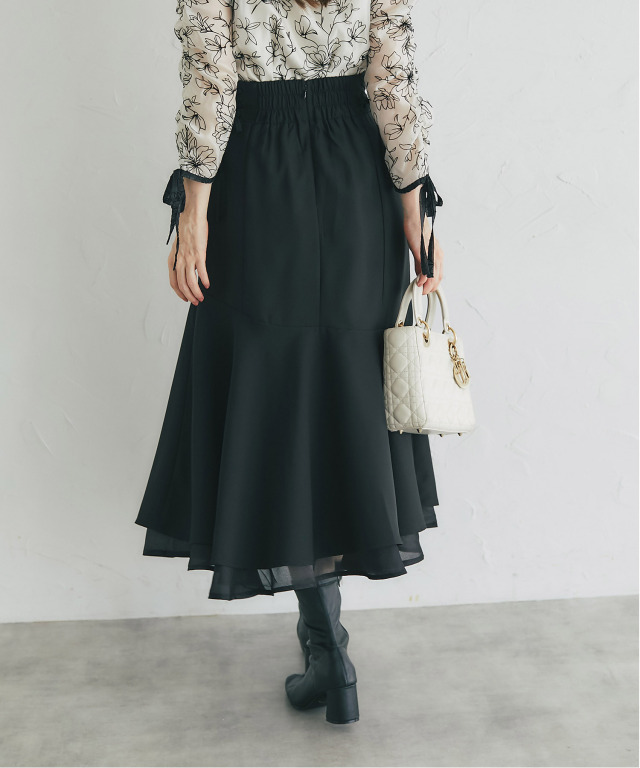 サイドレースアップアシメラッフルフリルスカート