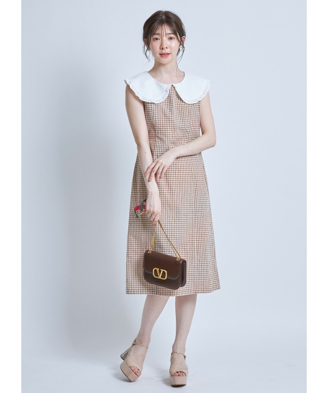 七夕sale✩ *˚オビツ11サイズ服✩ くち *˚赤ギンガムワンピ✩ *˚小花 