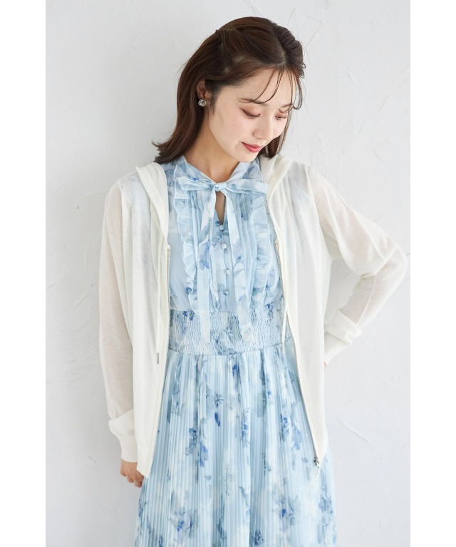 jungページ1 UVカット＆接触冷感＆ハンドウォッシュ♪シアーニットパーカー