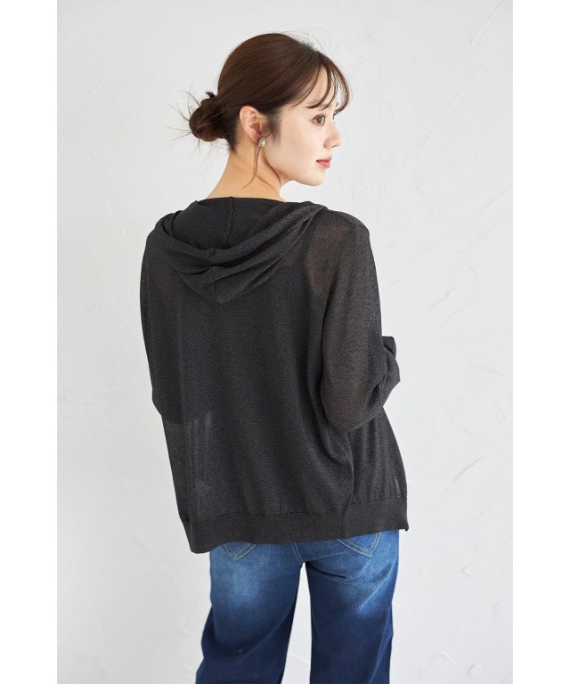 工芸品 kk UVカット＆接触冷感＆ハンドウォッシュ♪シアーニットパーカー