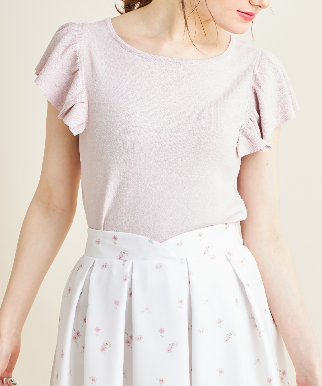 CPG フリル付きサマーニット ホワイトサイズ1